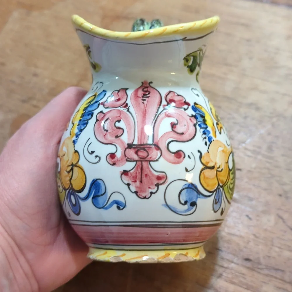 Mid Century Italian Majolica Milk And Sugar - Picture 4 of 15